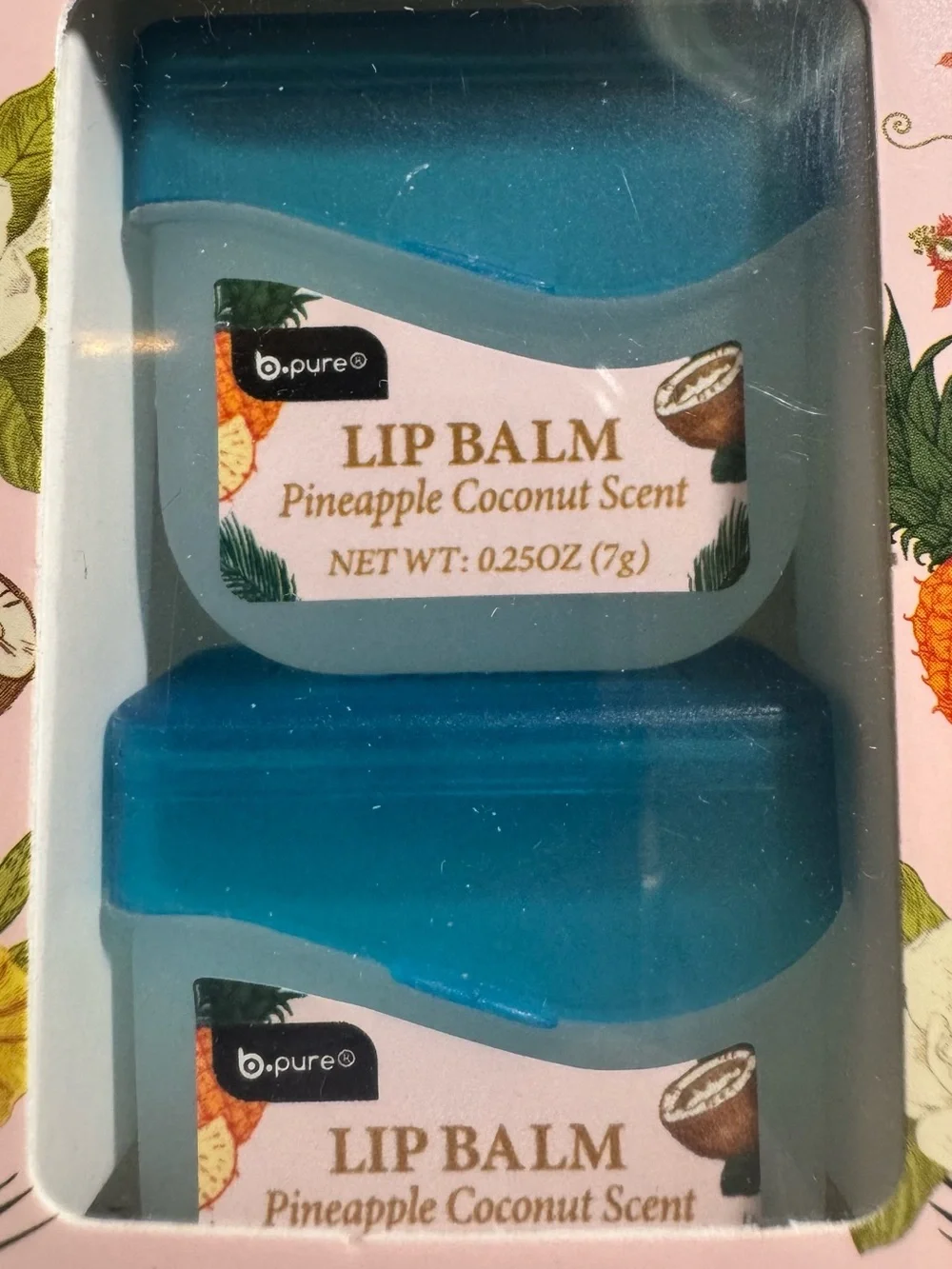 Lip Balm Bundle - 2pk of Pineapple Coconut & 2pk of Vanilla Lotus Bloom